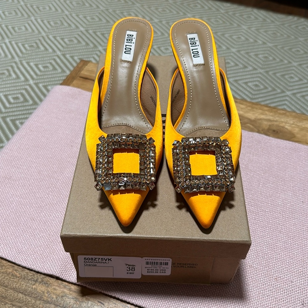 Bibi Lou Kitten Heels - Bright Orange